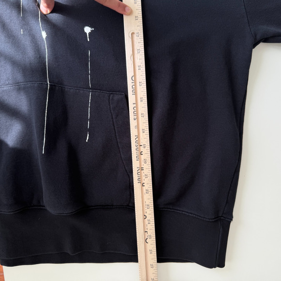 Rome Pays Off Hoodie Mens XL Black Jean Michel Basquiat Crown Graffiti Fleece - Picture 11 of 11